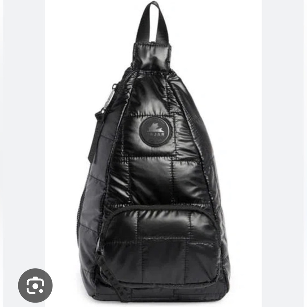 Pajar Black Quilted Sling Backpack